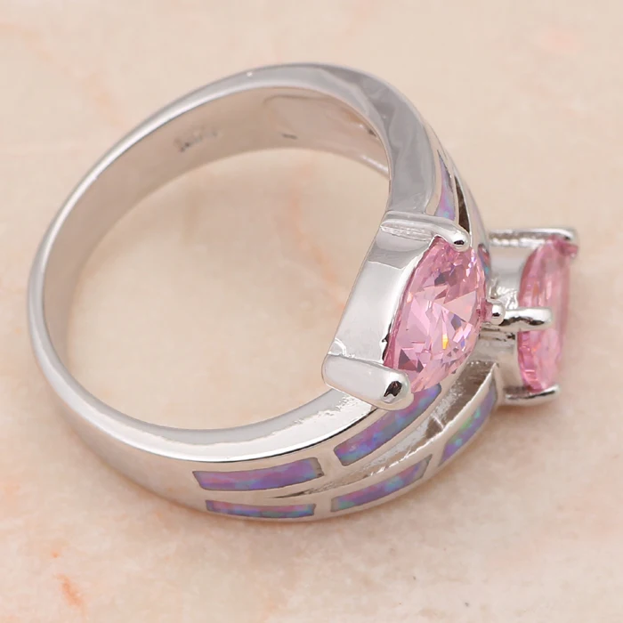 Великолепные модные ювелирные изделия ROLILASONFactory с розовым кристаллом серебряные