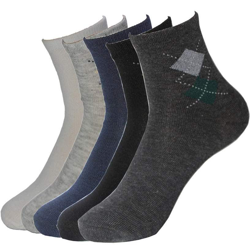 Горячая Распродажа модные мужские носки с ромбовидным принтом супер качество