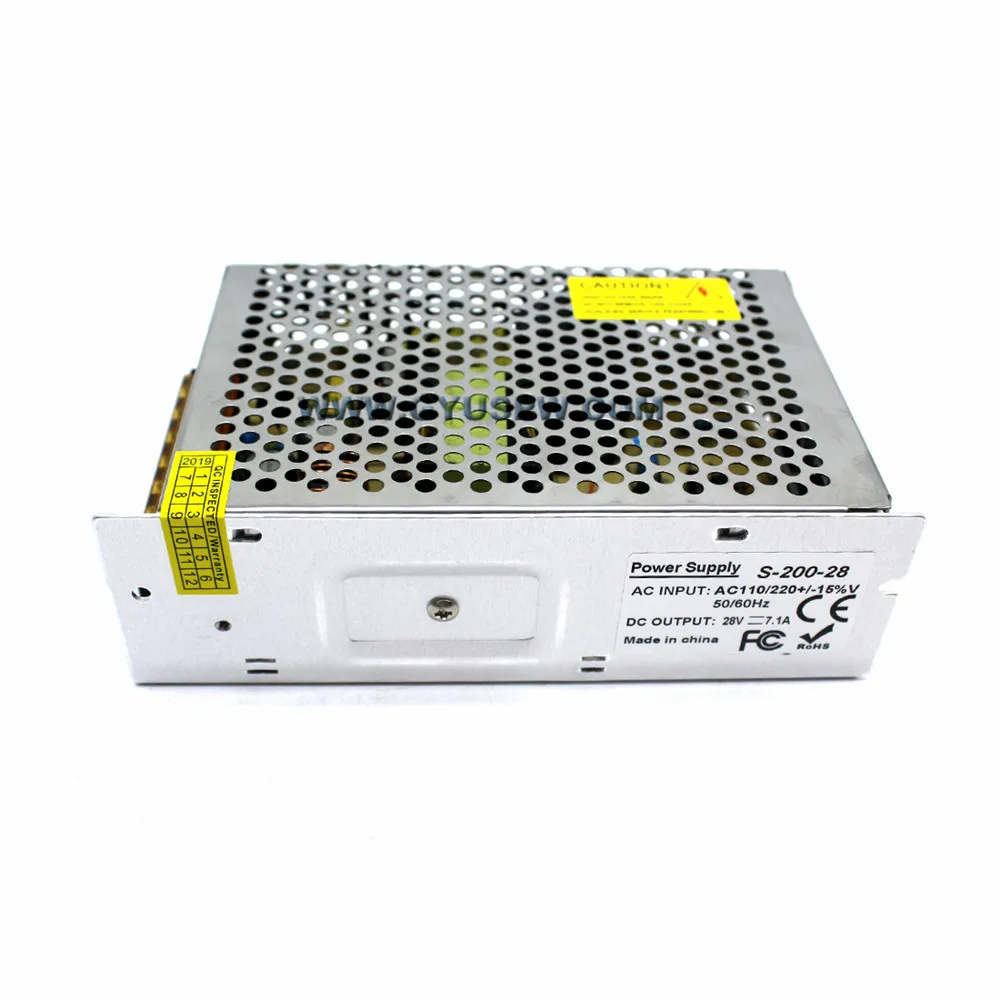 Регулируемый импульсный источник питания DC28V 7.1A 200 Вт Трансформатор 110 В 220