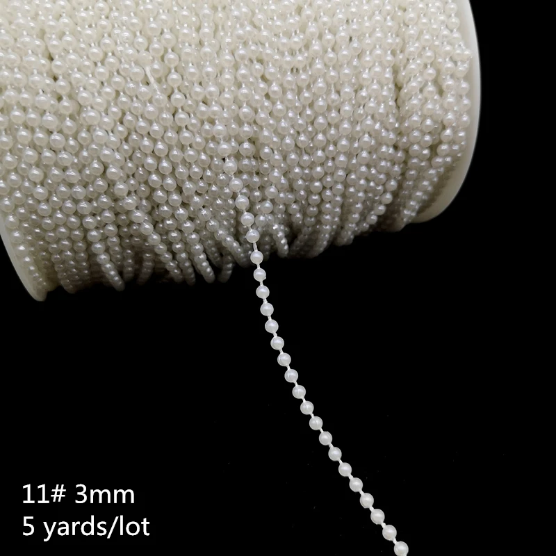 11 (3mm) 11 видов стилей, леска, искусственная цепочка с жемчужными бусинами, сделай сам, гирлянда, свадебные украшения, принадлежности для невесты, цветы, аксессуары - Цвет: 11 (3mm)