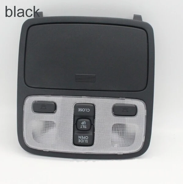 black Солнцезащитные очки типа Sunroof, карта, лампа в сборе для Kia Sportage hyundai Tucson 2005-2009, накладная консоль, комнатная лампа с поворотом люка - Цвет: black
