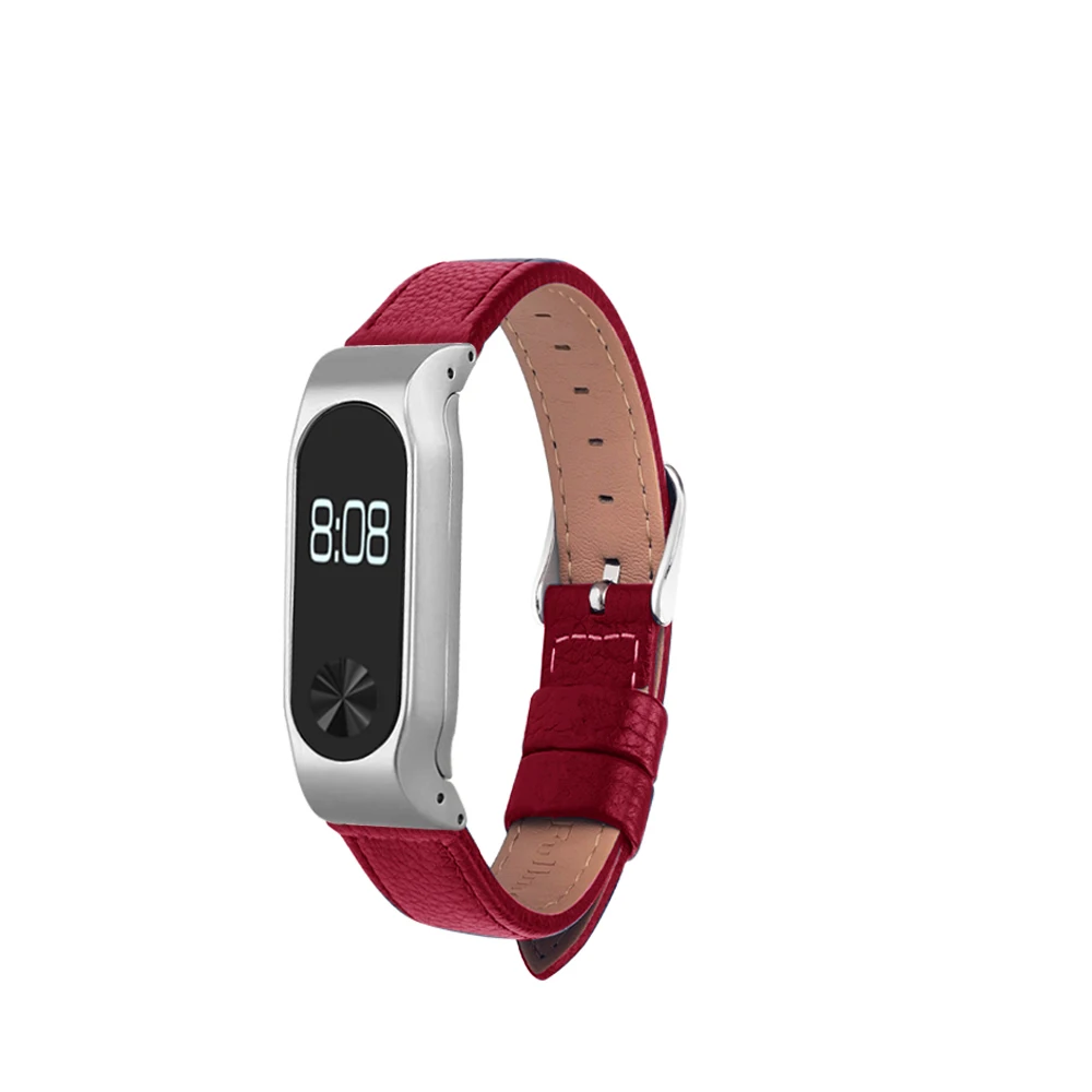 Eastar цветной кожаный Смарт-браслет для XiaoMI Band 2 браслет из нержавеющей стали сменные браслеты кожаный ремешок для Mi Band 2