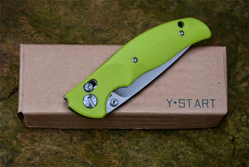 YSTART JIN02 Ножи карманные складные ножи D2 атласное лезвие оси системы G10 Ручка 4 цвета охотничьи ножи выживания Открытый Инструменты
