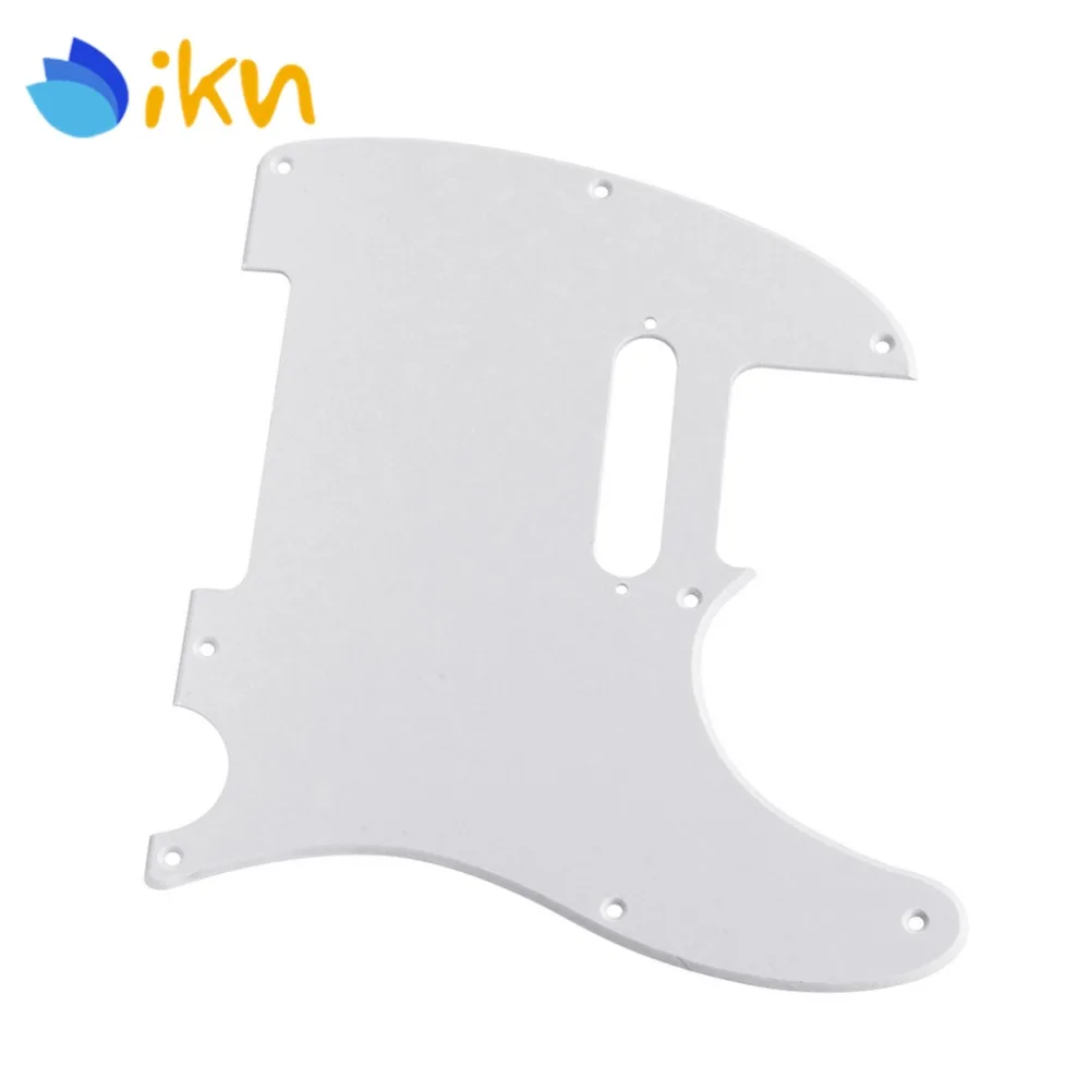 Новинка однослойная белая защитная накладка для гитары Tele с 8 отверстиями детали