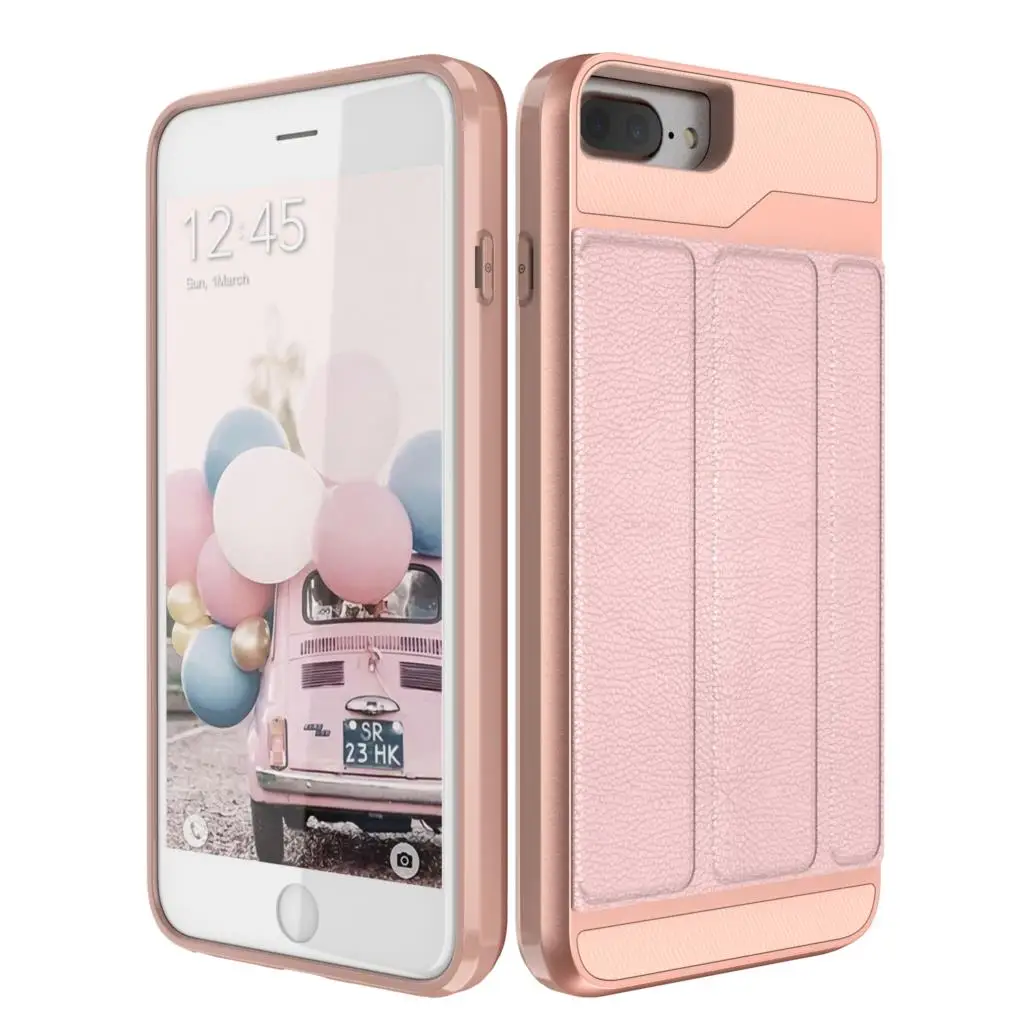 Держатель для карт чехол iPhone 8/8 Plus WEFOR бумажник с кредитных держатель тонкий