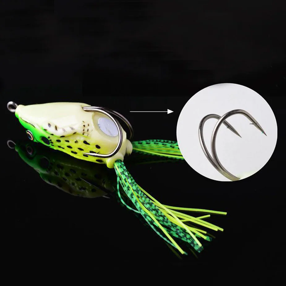 Тома 1 шт. лягушка против насекомых для рыбалки приманки змееголов 40 мм 60 Пластик