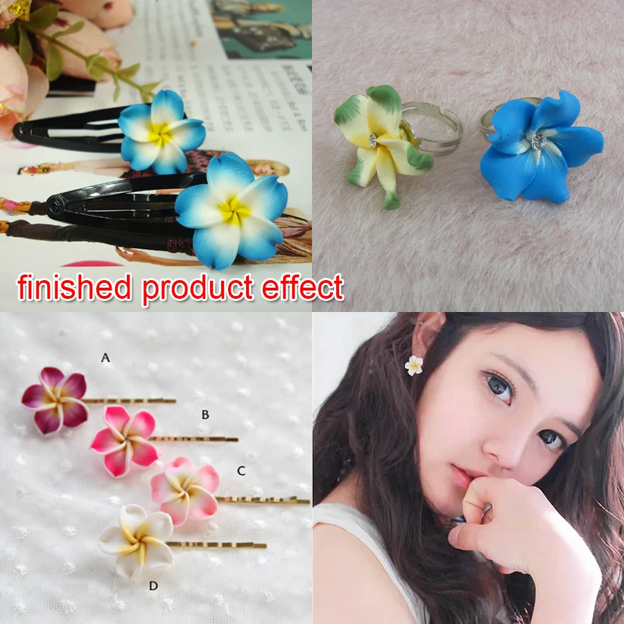 20 шт./лот 25 мм распродажа Полимерная глина Frangipani Plumeria Цветы бусины Лотос для