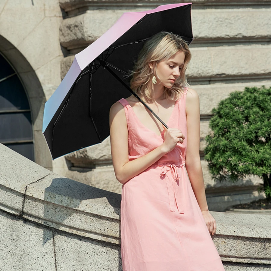 Водонепроницаемый Зонт от дождя складная сумка солнца для женщин и мужчин УФ