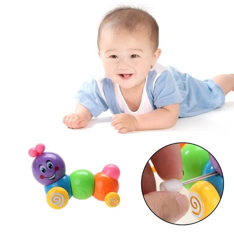 1Pcs Kids Clockwork Carpenterworm Children Plastic Wind Up Toy Environment-friendly Carpenterworm Cutworm Clockwork Spring Bug