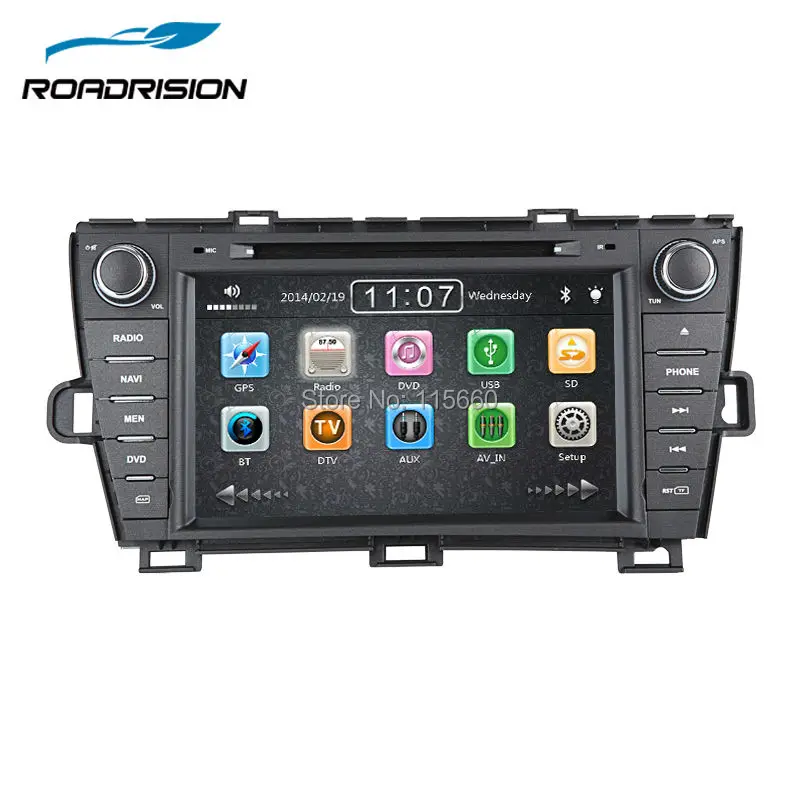 RoadRision 2Din 8 дюймов Автомобильный DVD gps навигация для Toyota Prius левое вождение с RDS Wifi 3g
