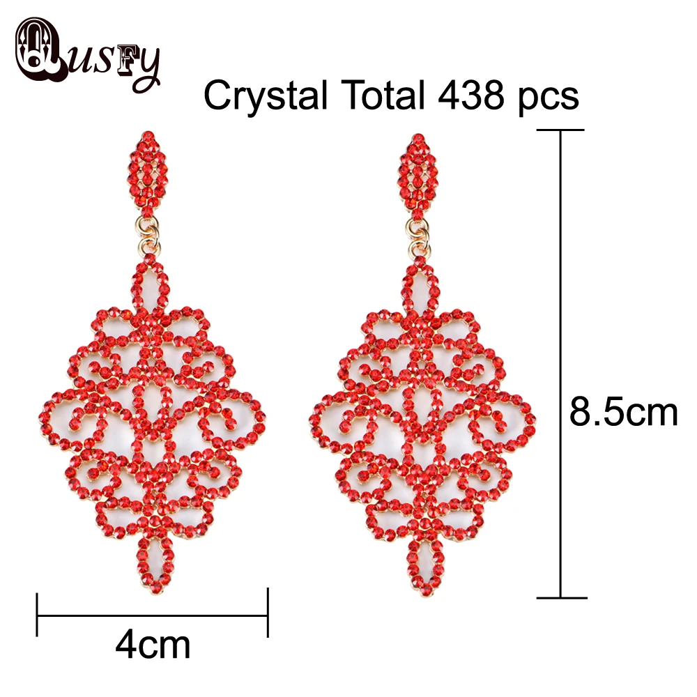 Длинные серьги Для женщин Кристаллические Серьги Свадебные золотой цвет люстра