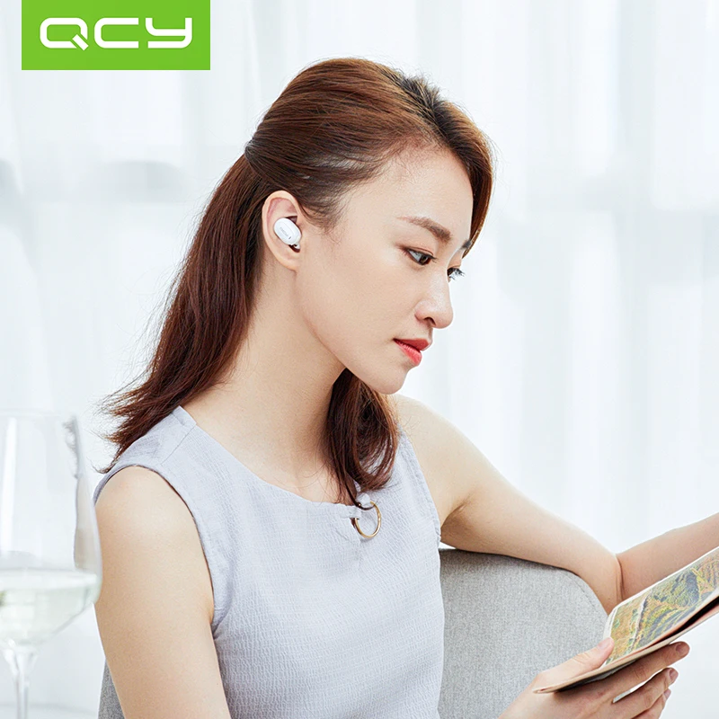 QCY qm1 беспроводные bluetooth наушники мини невидимые Bluetooth 5 0 с микрофоном