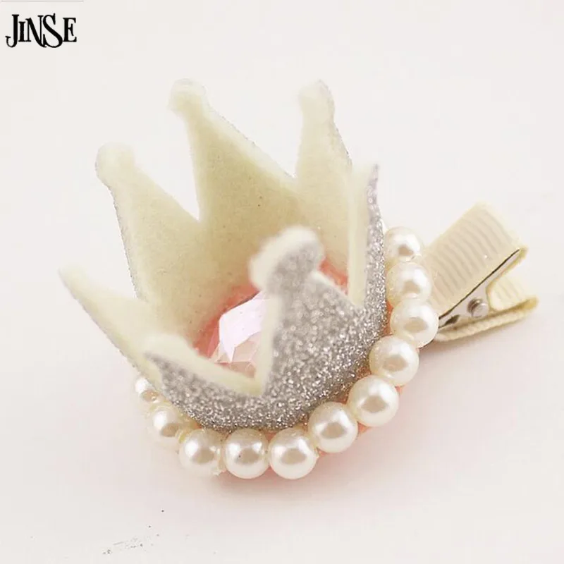 JINSE Новый princess crown заколки Женские аксессуары для волос смолы блестящий кристалл