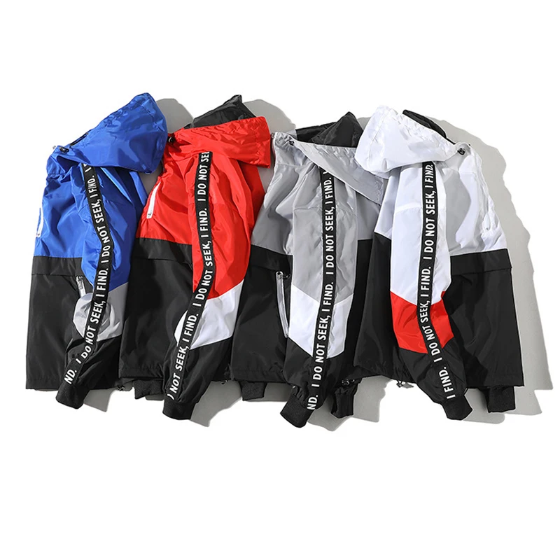 Mannen Anorak Jassen Модные мужские Harajuku Хип Хоп Уличная одежда Повседневная Trui с