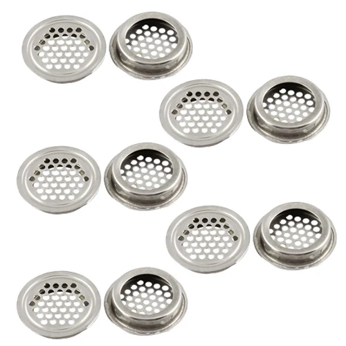 

10 Pcs 43mm Diameter Hardware Stainless Steel Round Air Vent Louver