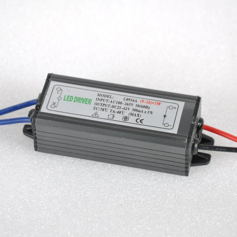 PHISCALE 9-16 Вт Светодиодный драйвер питания водонепроницаемый постоянный ток AC100-260V