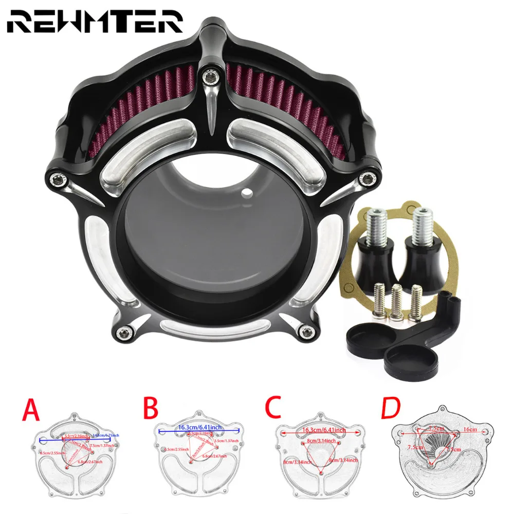 

Motorcycle Air Cleaner Intake System Filter Aluminum Red For Harley Softail 18 XL Sportster 91-17 Touring 00-07 Dyna FXDLS 2017