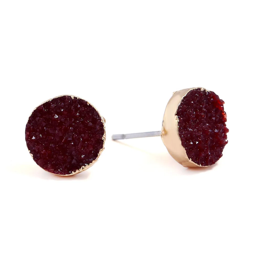 Женские серьги гвоздики с натуральным камнем в европейском стиле|earrings for women