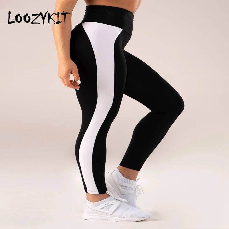 Женские Бесшовные Спортивные Леггинсы Loozykit лоскутные штаны для йоги фитнеса