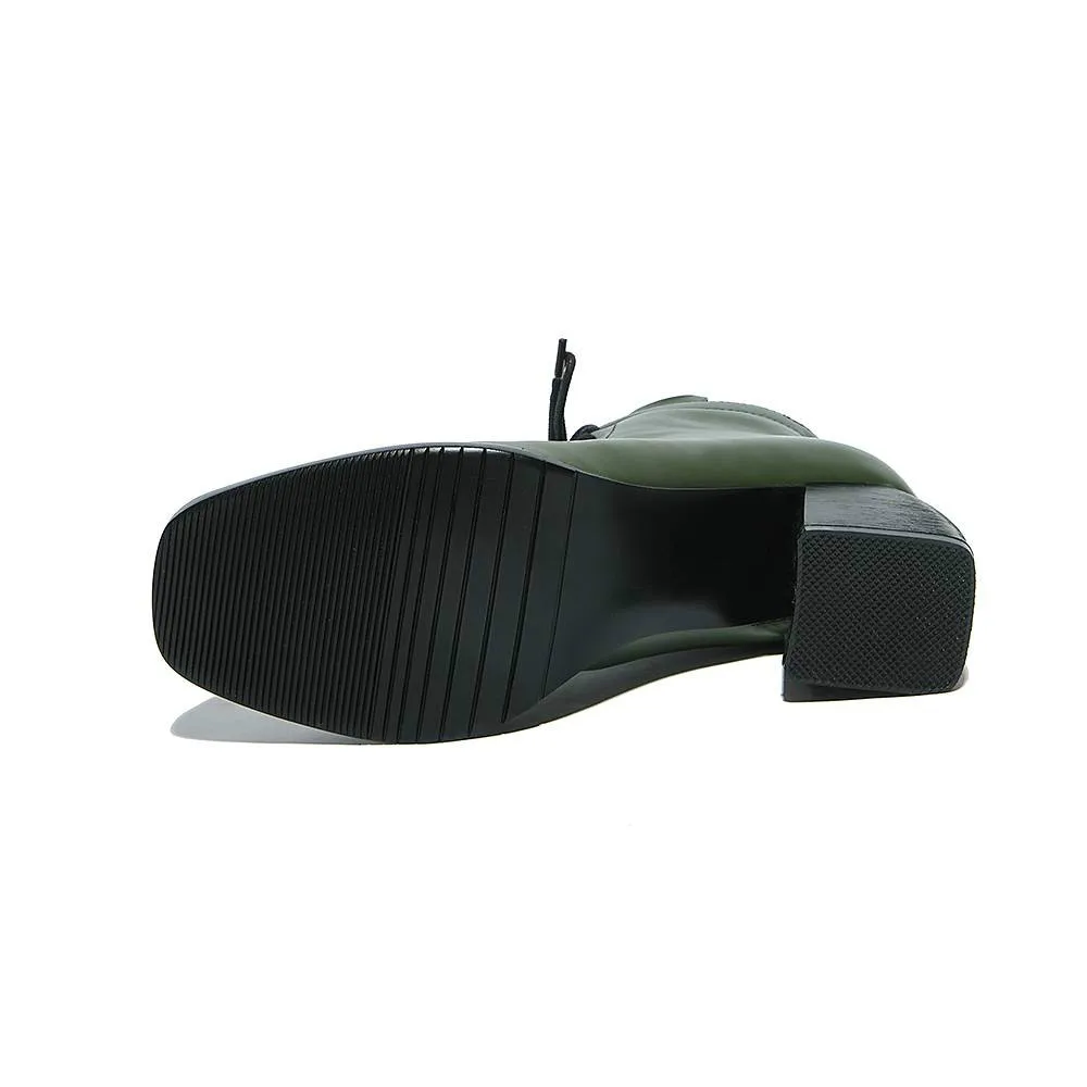 Модные женские ботильоны телесного цвета из натуральной кожи на шнуровке с