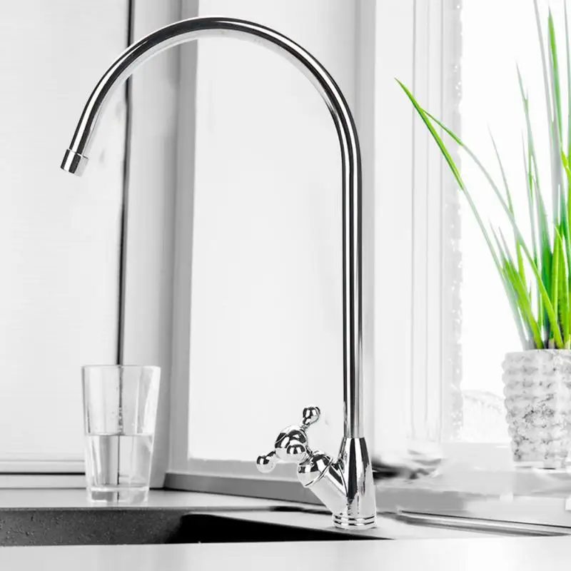 Кран для питьевой воды хромированный обратный осмос 3/8 дюйма|Смесители бассейна|