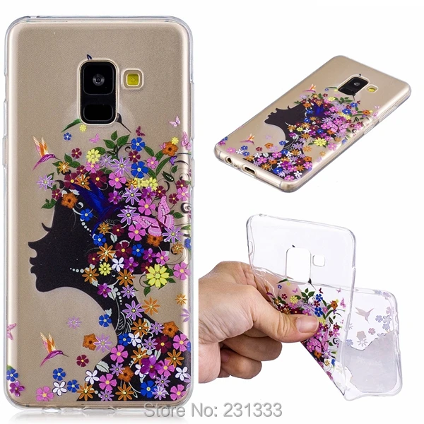 C-ку для Samsung Galaxy A8 2018 S9 плюс мультфильм Единорог Мягкие TPU IMD овец дерево панда
