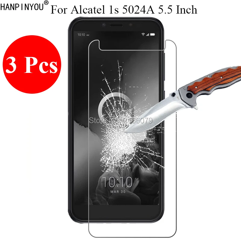 3 шт./лот 9H 2.5D протектор экрана из закаленного стекла для Alcatel 1s 5024A 5," Защитная пленка+ чистые инструменты