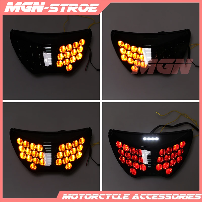 Светодиодный задний поворотный сигнал для мотоцикла стоп светильник встроенные