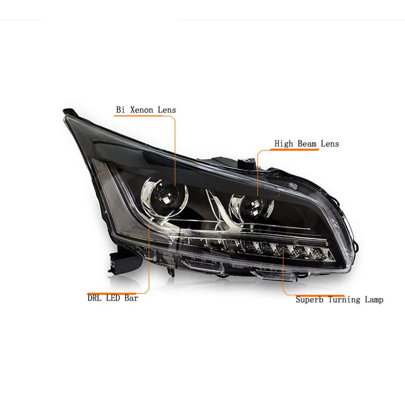 Новый светодиодный прожектор Ownsun Орлиный глаз фары для Chevrolet Cruze 2015|lens headlight|projector