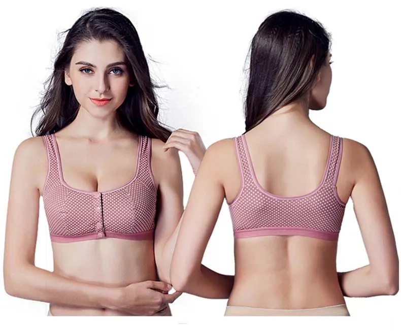 Хлопковый бюстгальтер с чашками пуш ап и 5 кнопками|bra photo|underwear womenbra 34d |