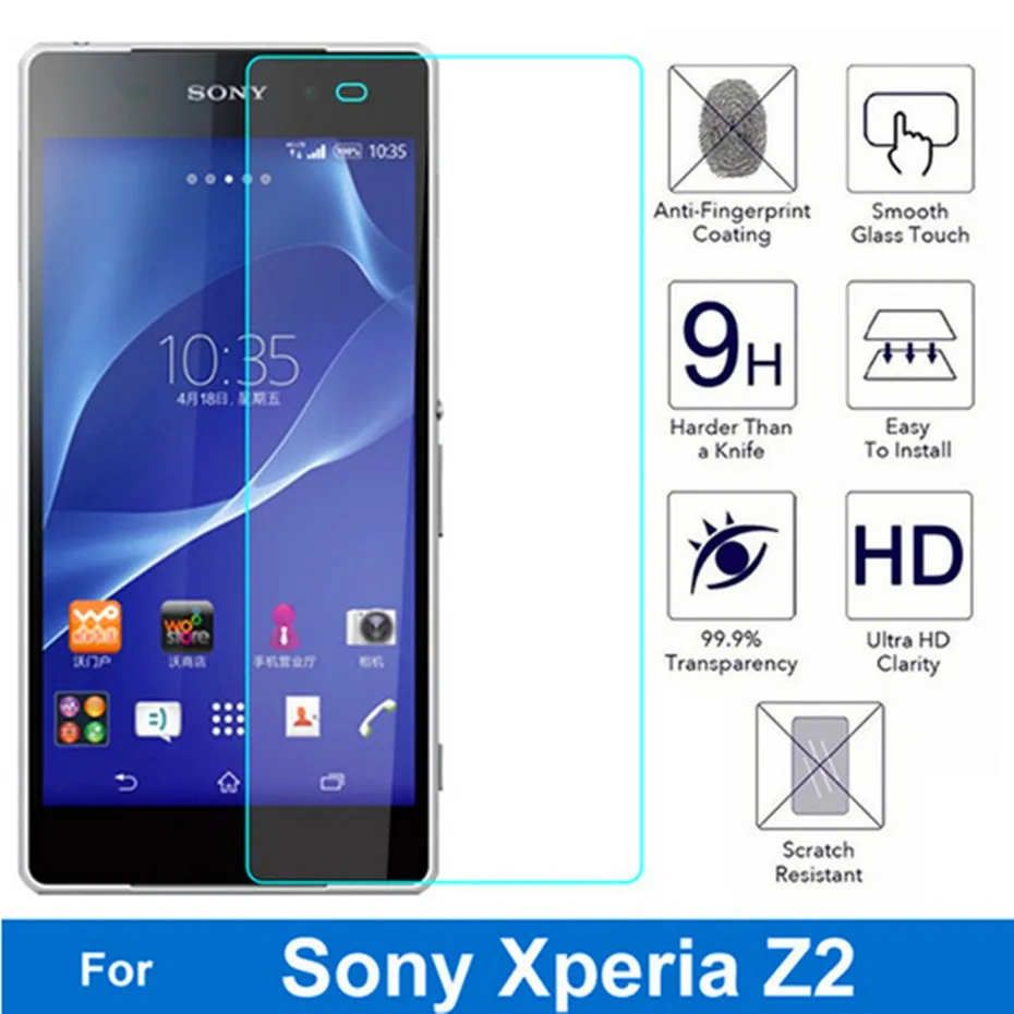 9H Explosion-proof Tempered Glass For Sony Xperia Z2 D6502 D6503 D6508 D6543 Screen Protector Film pelicula de vidro | Мобильные