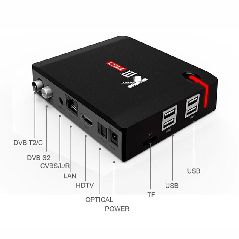 MECOOL KIII Pro 3g 16G двойной Wifi Отт Смарт ТВ приставка Amlogic S912 Восьмиядерный DVB S S2 T T2 C