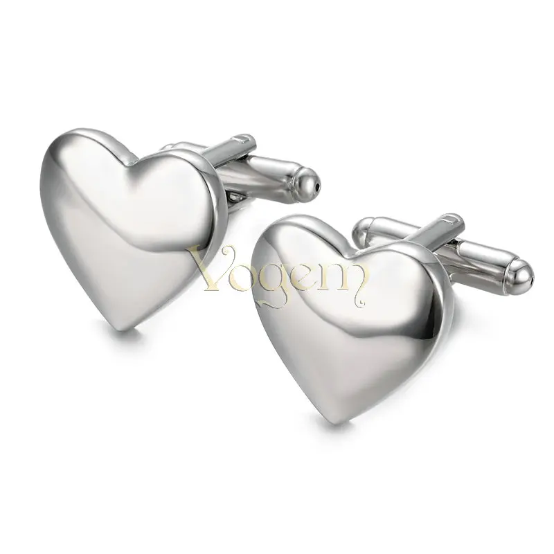 Vogem сердце Запонки серебро Цвет новинка Любовь запонки дизайнер бренда Lover
