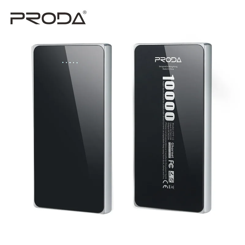 Remax Proda Powerbank 10000 мАч Сплав тонкий полимерный внешний аккумулятор повербанк для