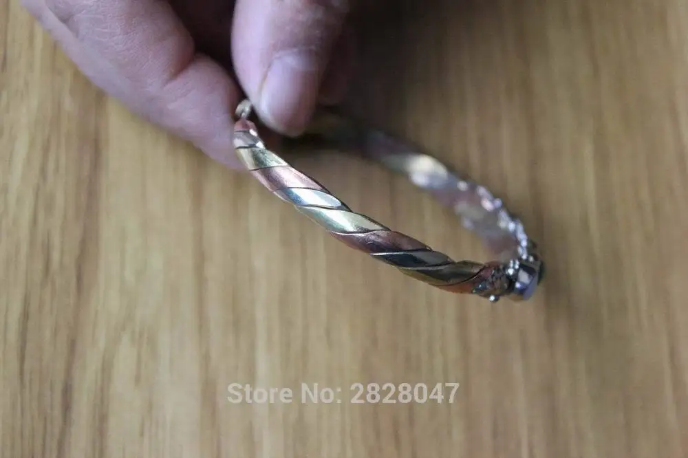 Тибетские Ювелирные изделия BR003 Непальские 3 цвета медь тонкий Открытый