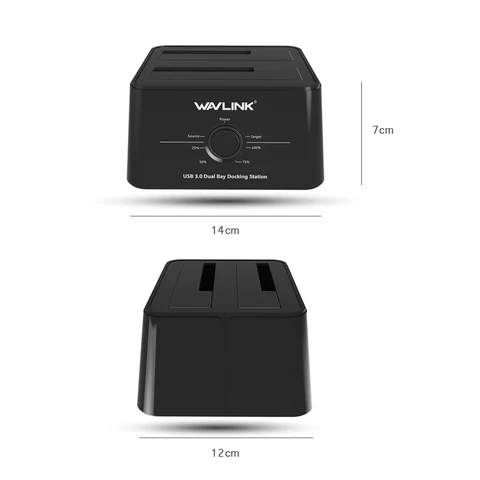 Wavlink Dual Bay SATA до USB3.0 внешняя док-станция для жесткого диска 2,5/3,5 дюйма HDD/SSD офлайн клон/UASP функции