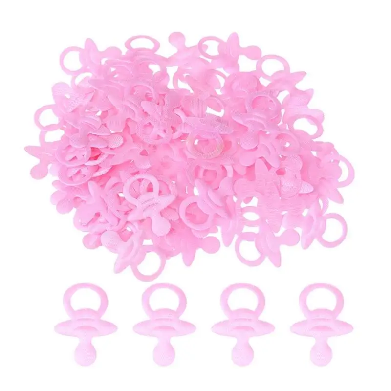 Pink Pacifier 100 шт./лот вечерние конфетти Детские пустышки нагрудник стол Конфетти Для вечеринки день рождения украшения детский душ принадлежности розовый синий - Цвет: Pink Pacifier