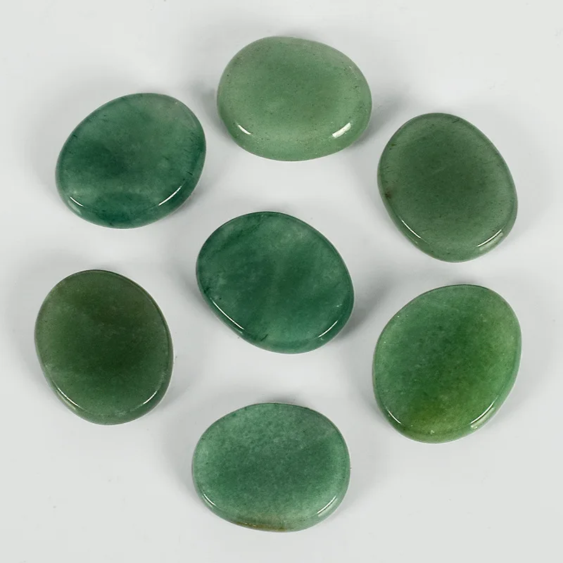 

7 pieces/lot Natural Green fluorite 28x24x7 mm Palm stones Tumbled stone opal Crystal Reiki Quartz Healing Chakra Aventurine