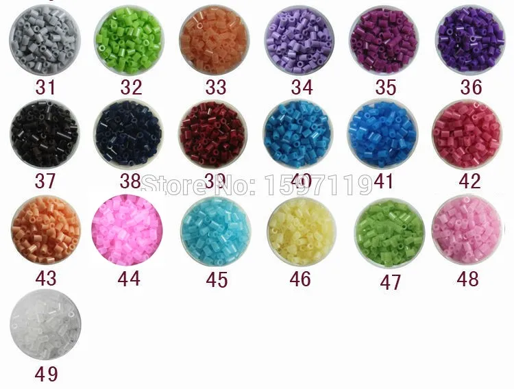 1 партия = 10 упаковок головоломки EVA 49 цветов доступны 3 мм perler бисер artkal мини Хама красочные дополнительные дети плавкий предохранитель ремесло