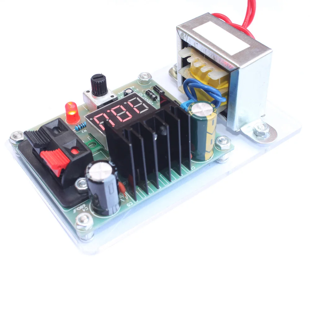 LM317 1 25 В 12 в непрерывно регулируемый источник питания напряжения DIY комплект с
