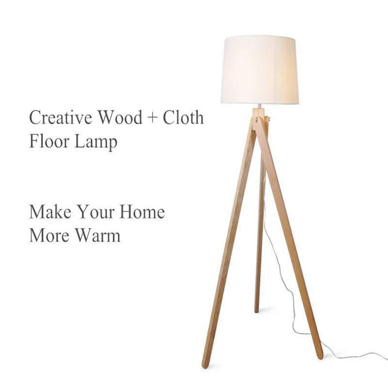 Современная простая Напольная Лампа из дерева креативсветильник Деревянный
