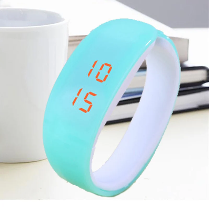 

Luxfacigoo Women LED Sports Digital Watch Rubber Silicone Digital Bracelet Smart Wristband Watch For Female TT@88