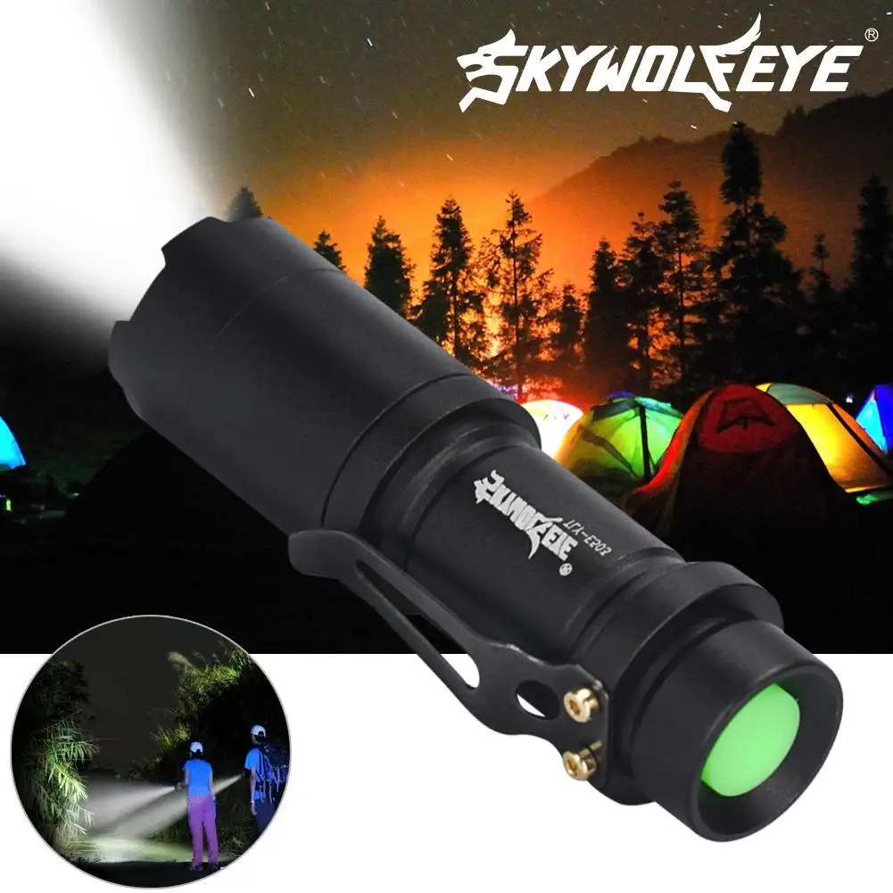 Портативный фонарик 300 лм дальний 3 режима для кемпинга приключений прожектор