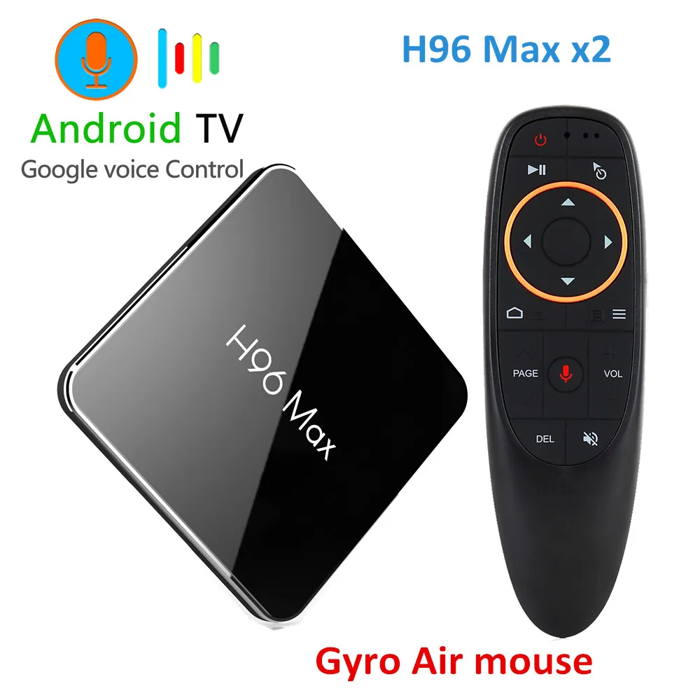 Приставка Смарт ТВ Amlogic S905X2 H96 Max X2 Android 9 0 4 ядра + 32/64 ГБ 2 4/5 ГГц Wi Fi BT 4K|ТВ-приставки и