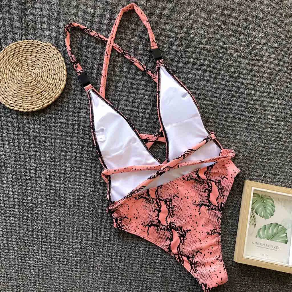 Сексуальный женский цельный бикини пэчворк пуш ап купальные костюмы с