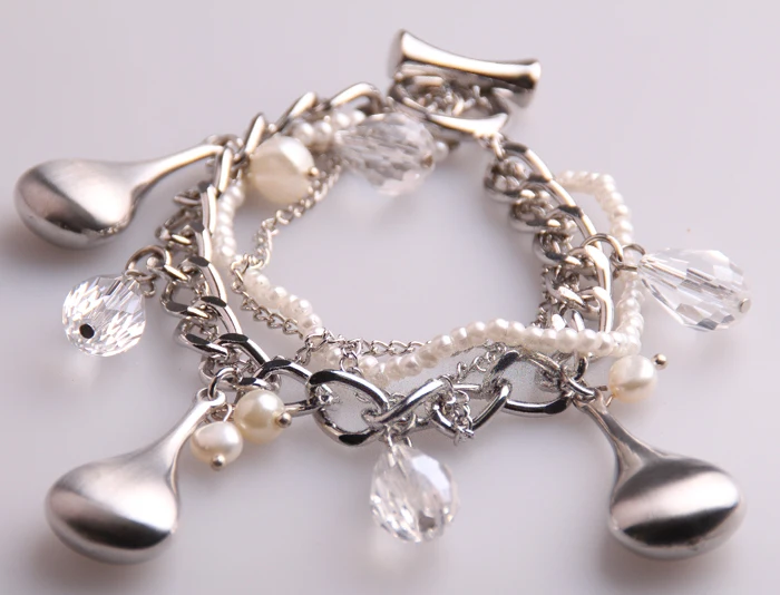 Женский браслет цепь из сплава с кристаллами и бесплатная доставка|bracelets for men