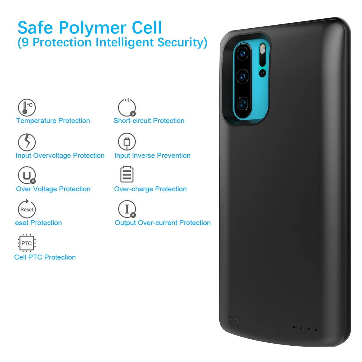 5000 мАч чехол для зарядного устройства для huawei P30 Pro Чехол портативный внешний аккумулятор чехол для зарядки для huawei P30 Pro Чехол для аккумулятора