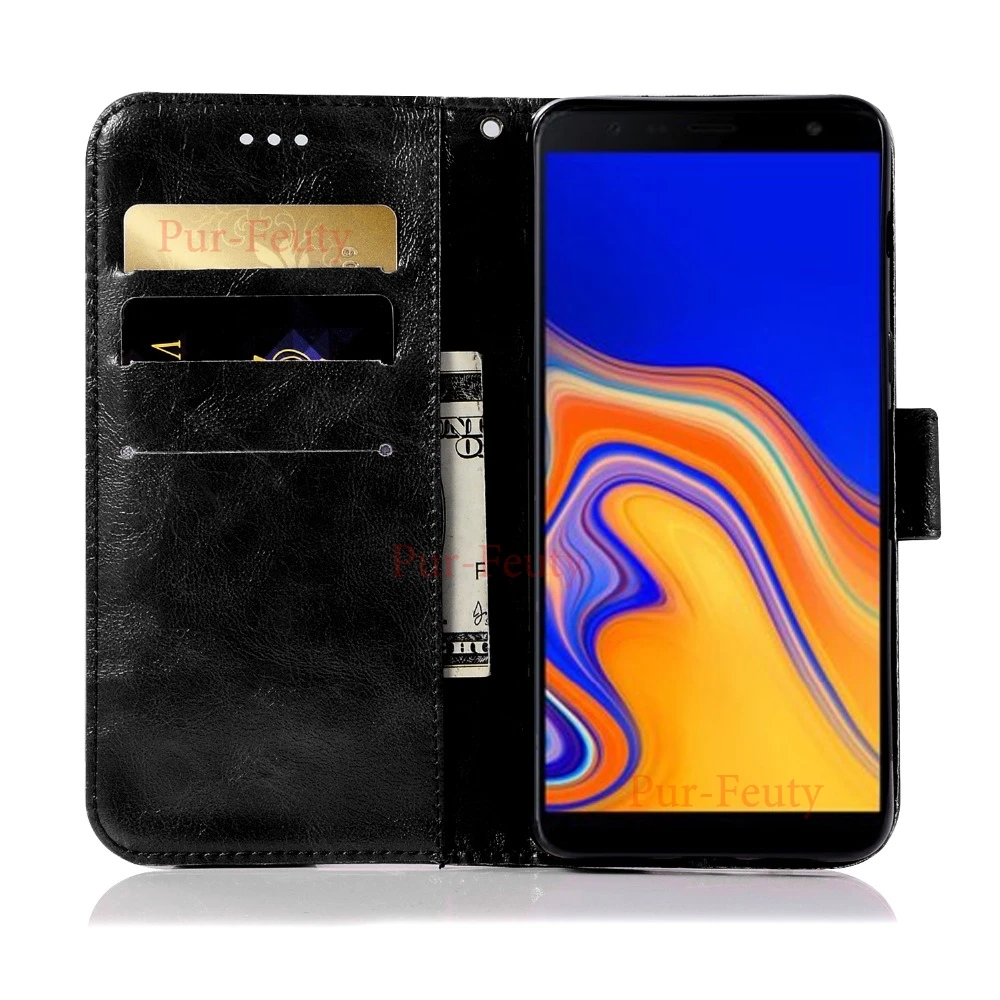Флип-чехол для Samsung Galaxy J6 2018 J600 J600F J600FN кожаный ретро-чехол телефона Prime чехол Plus