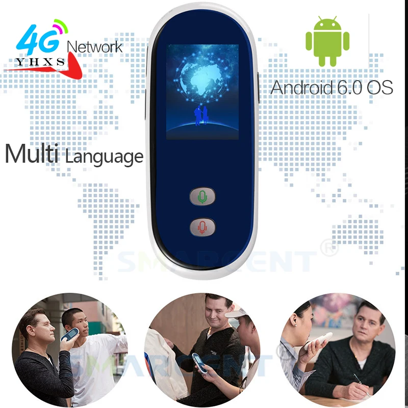 Умный Портативный голосовой перевод 4G переводчик 35 языков ручной интерактивный