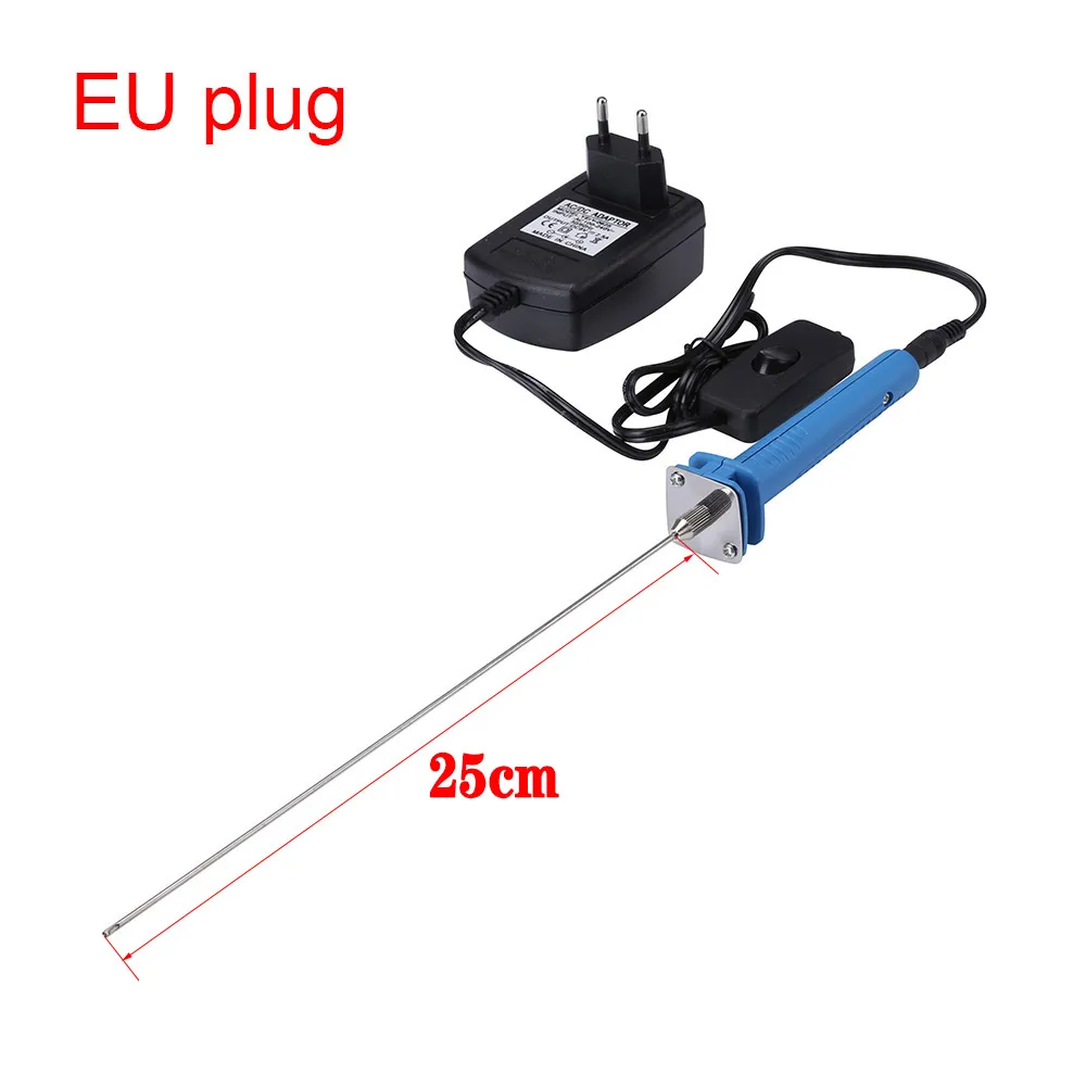 EU plug 25cm 110 220 В 15 Вт профессиональный резак для пены Электрический нагрев ручка для KT пластины пенополистирола режущий долбежный Перфоратор DIY инструмент для резьбы - Цвет: EU plug 25cm